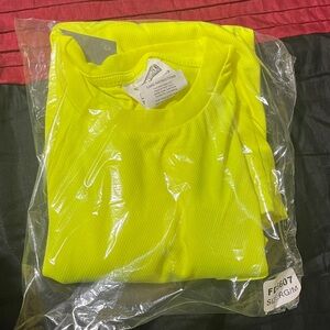 FedEx👈🏼 OCCUNOMIX T-SHIRT: ANSI CLASS M Yellow U Long T-Shirt 1 Pocket pullover